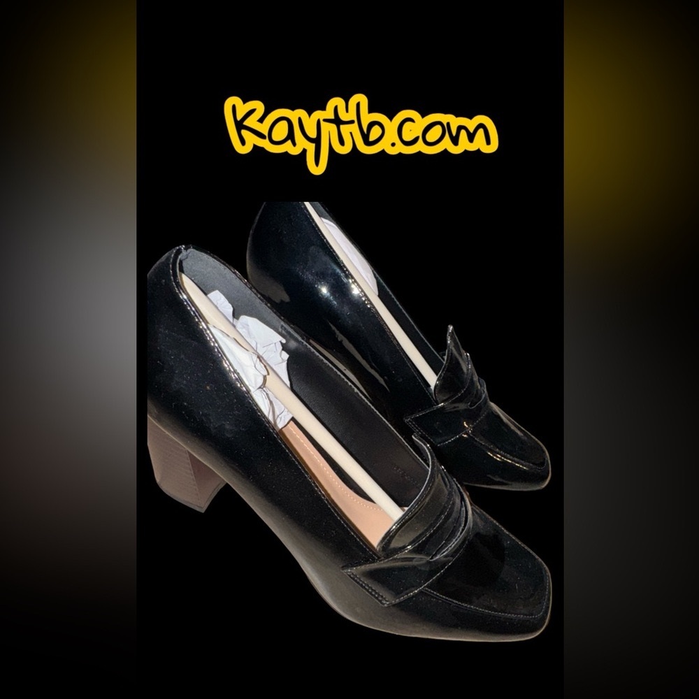 Elegant Black Square Women's Loafers